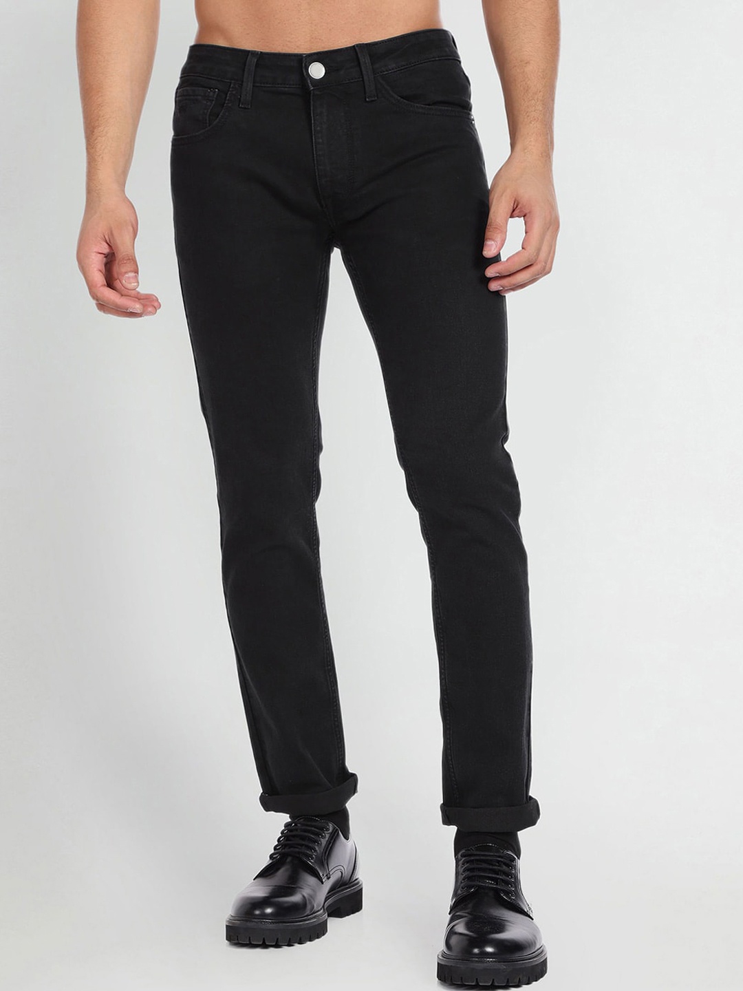 

Xee Men Comfort Slim Fit Stretchable Jeans, Black