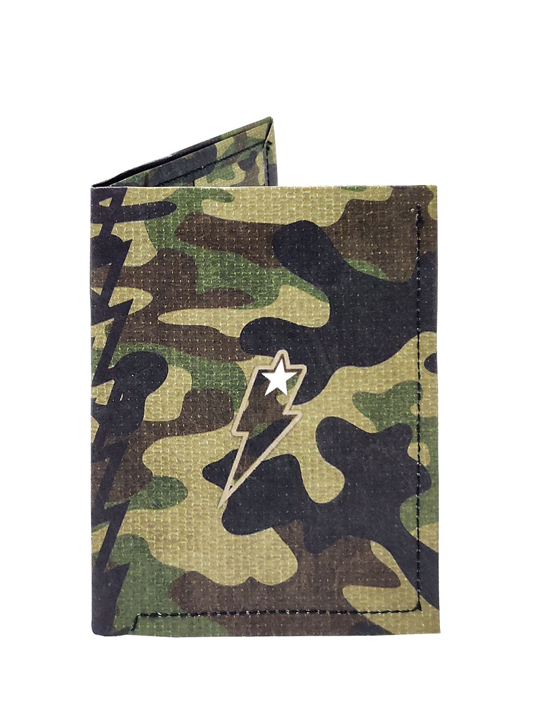 

SUPERVEK Unisex RFID Printed Two Fold Wallet, Green