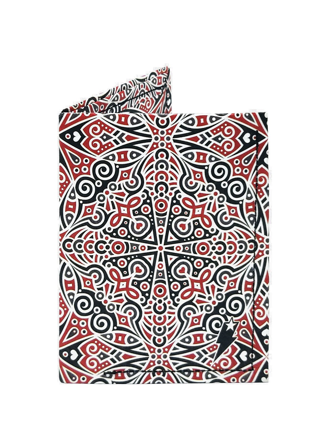

SUPERVEK Unisex Fracto Printed Two Fold Wallet, Red
