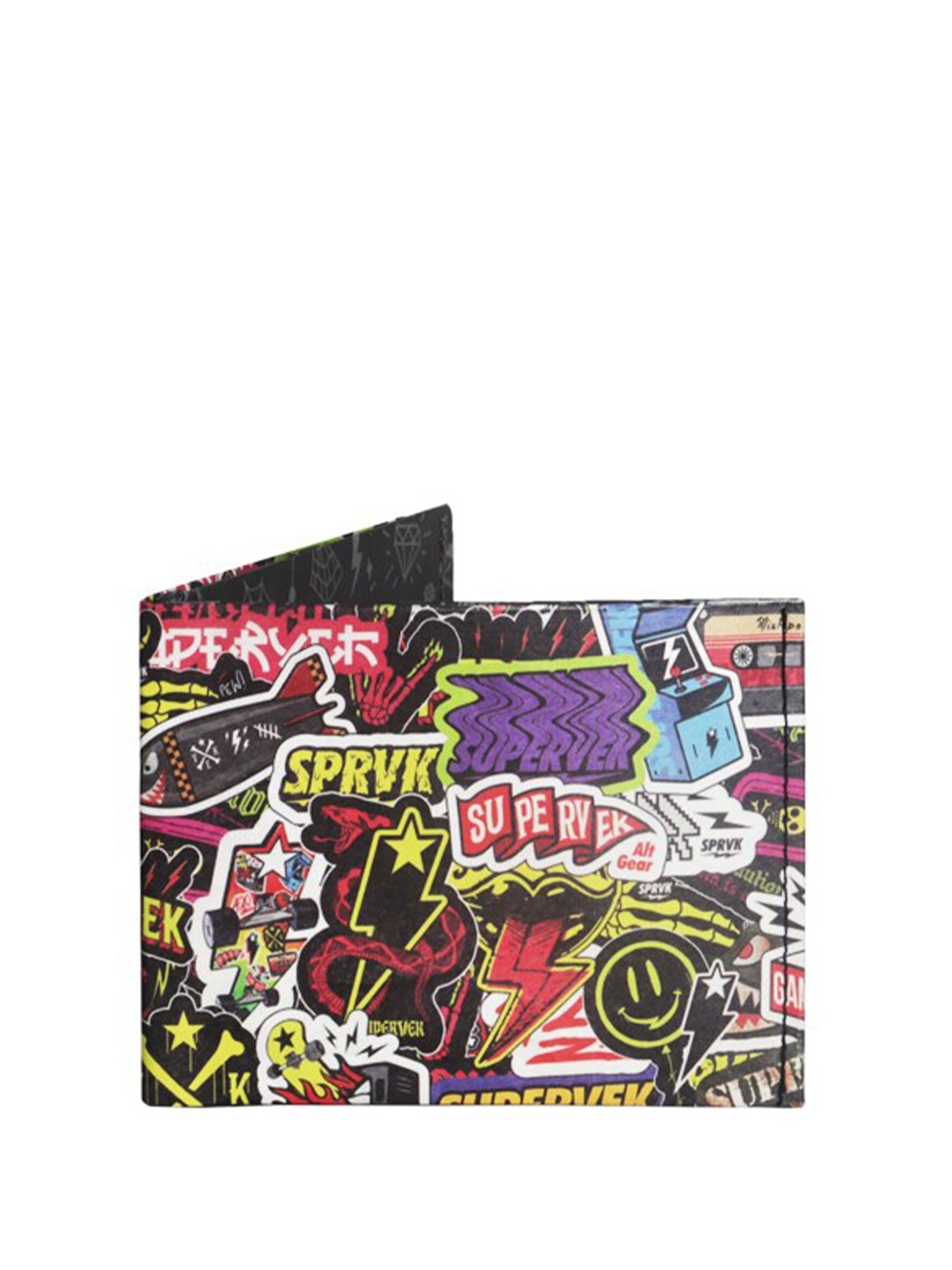 

SUPERVEK Unisex Printed Two Fold Wallet, Red