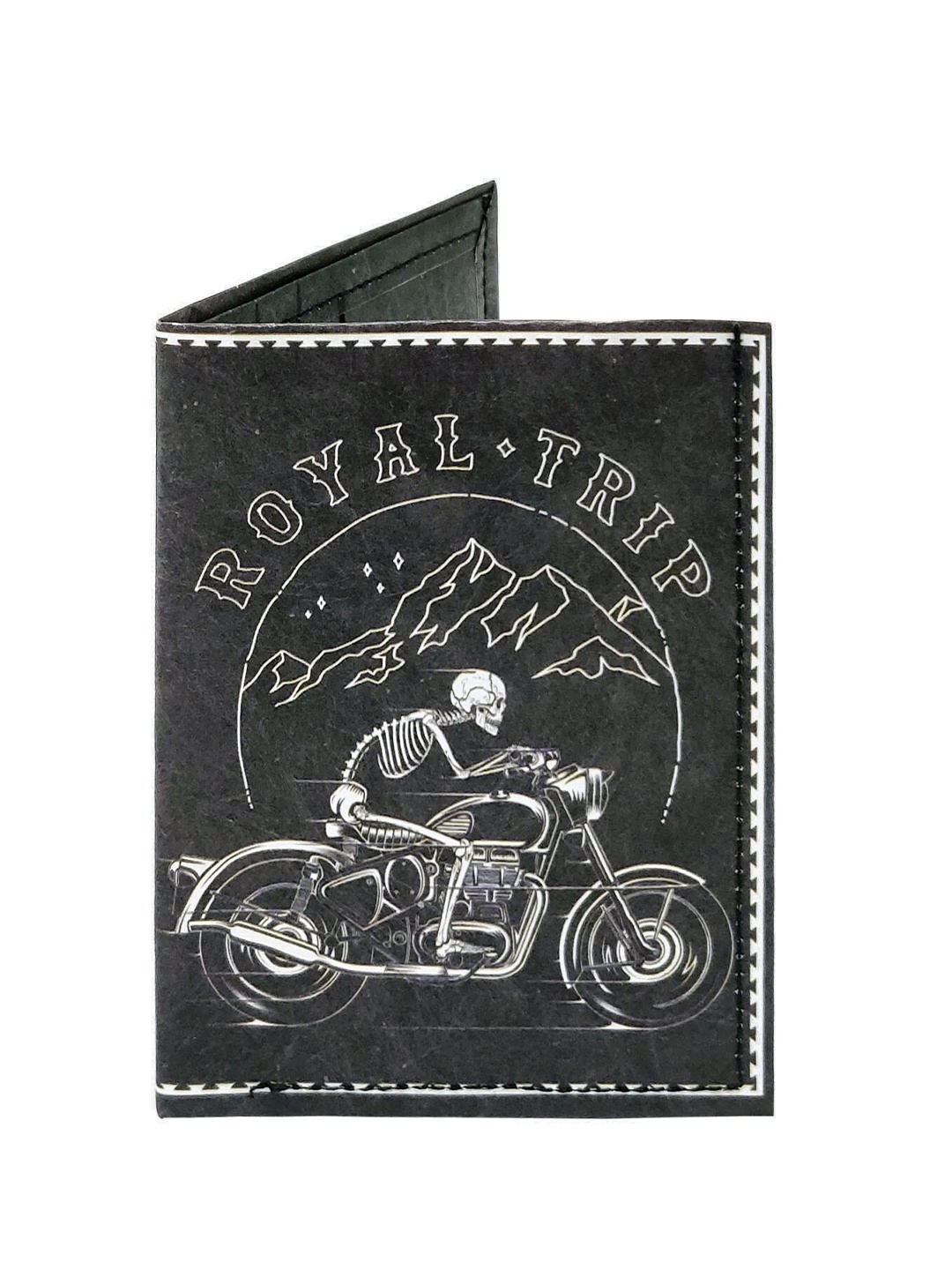 

SUPERVEK Unisex Printed Two Fold Wallet, Black