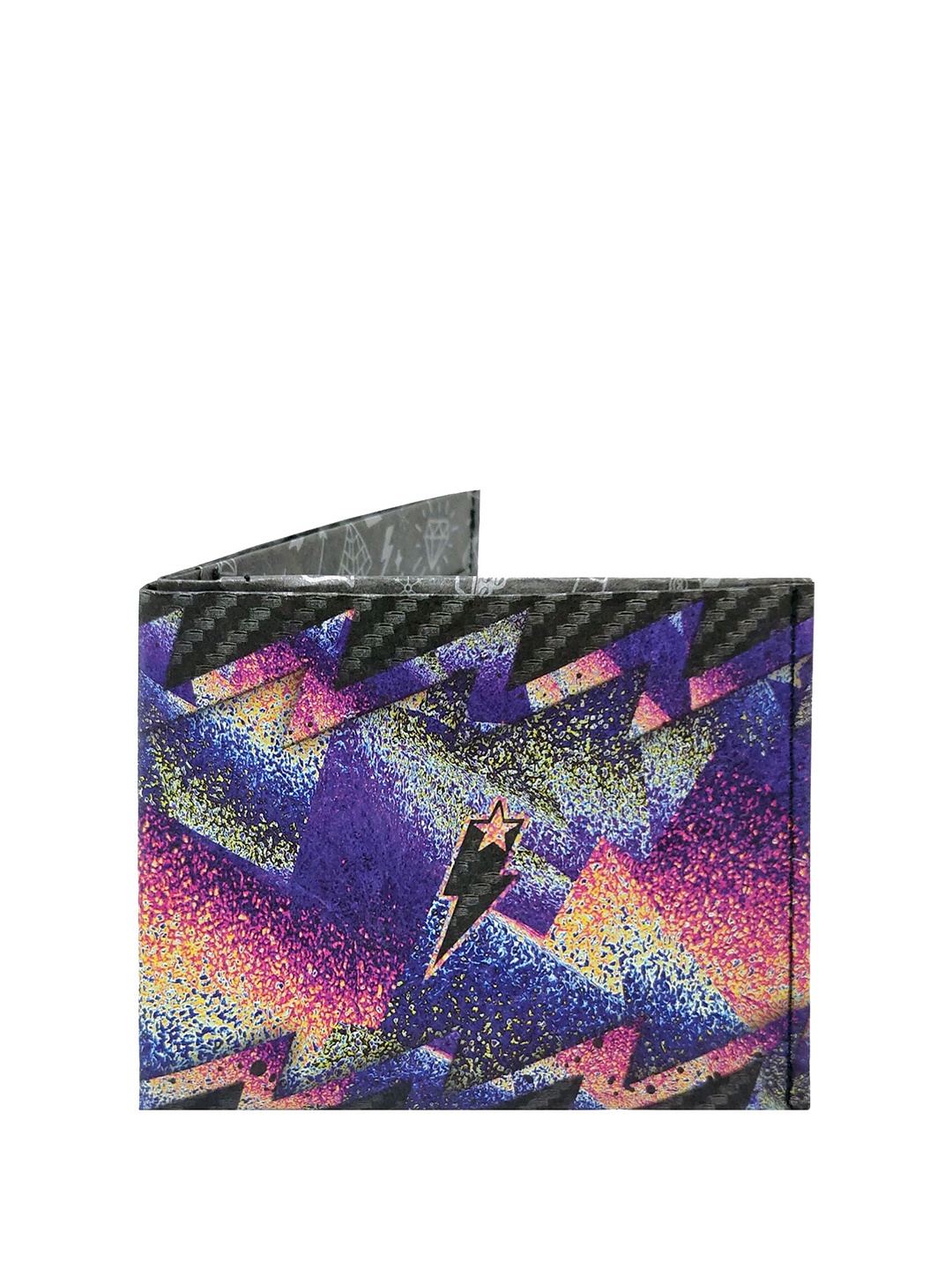 

SUPERVEK Unisex Dark Acid Printed Two Fold Wallet, Blue