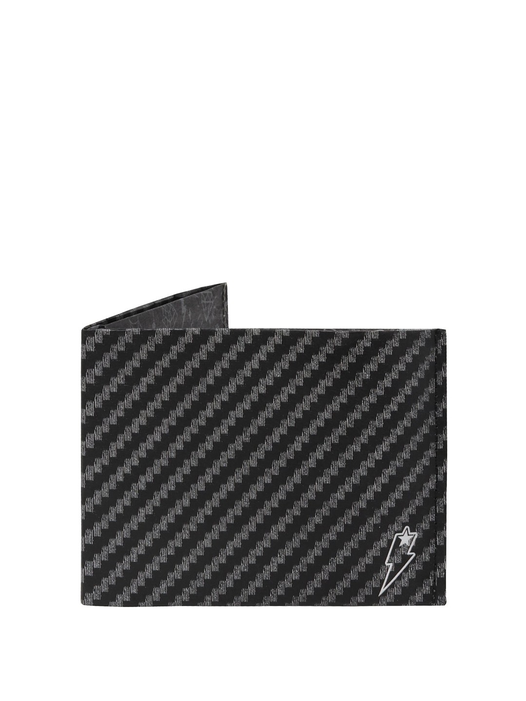 

SUPERVEK Unisex Printed Two Fold Wallet, Black