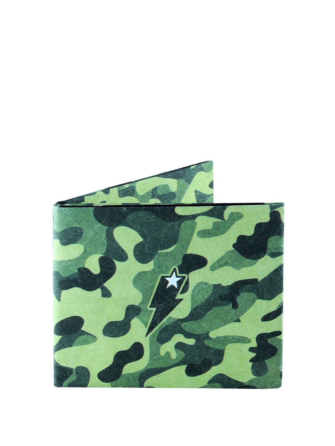 

SUPERVEK Unisex Camouflage Printed Two Fold Wallet, Green