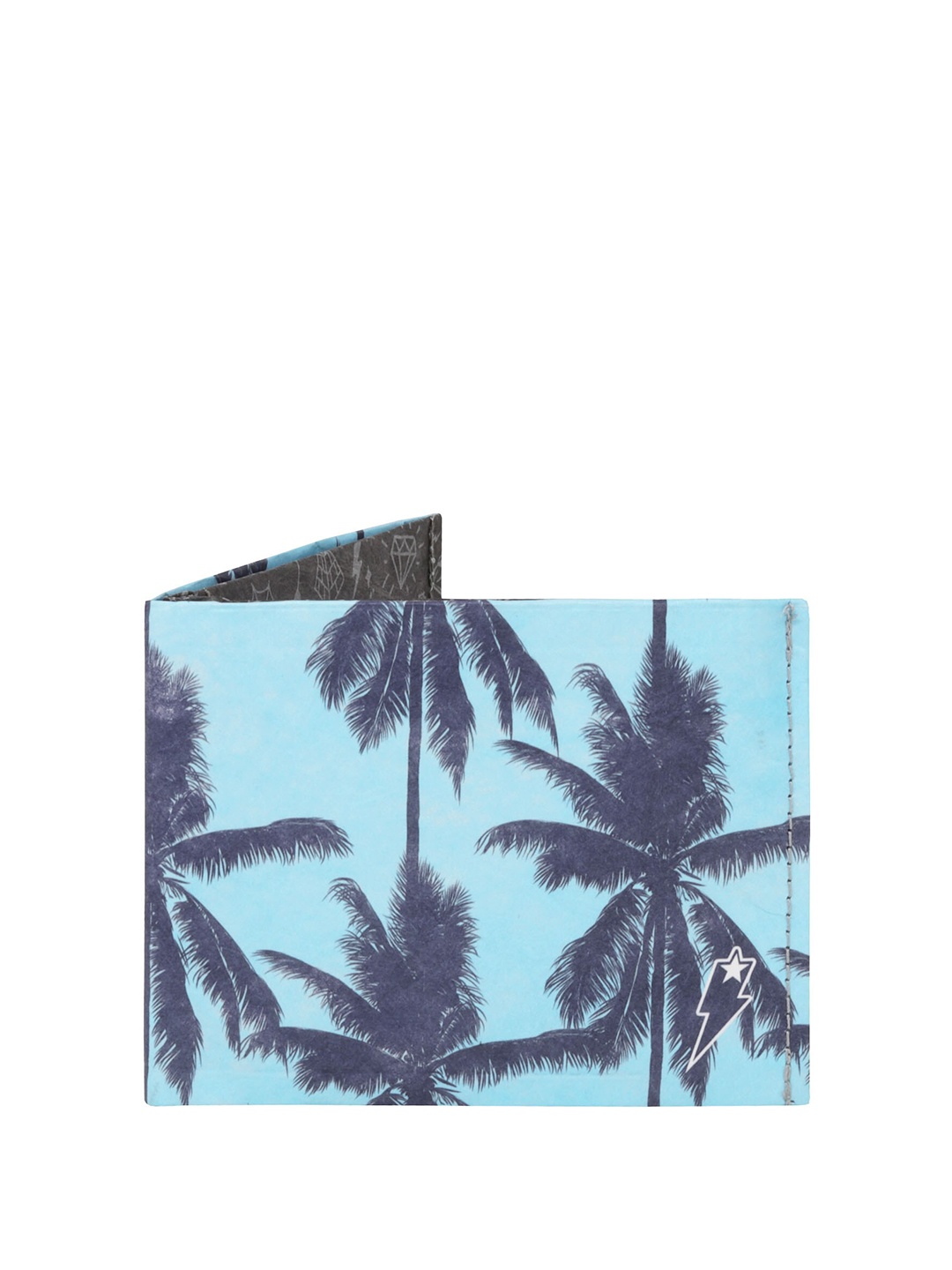 

SUPERVEK Unisex Graphic Printed RFID Two Fold Wallet, Blue