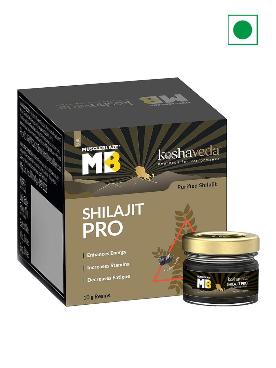 

Koshaveda Men MuscleBlaze Shilajit Resin For Strength Stamina & Endurance - 10g, Brown