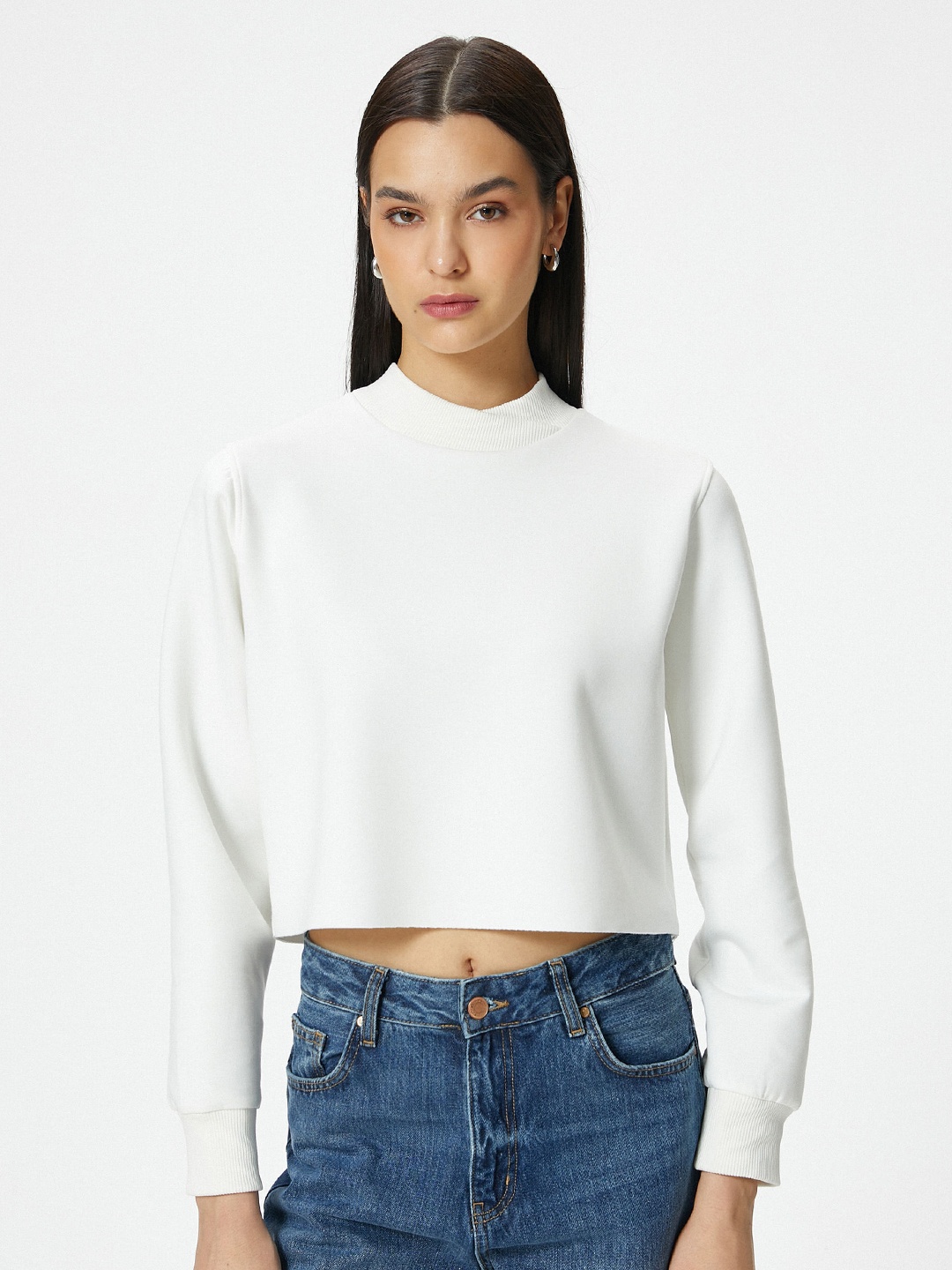 

Koton Turtle Neck Pullover Sweatshirt, Beige