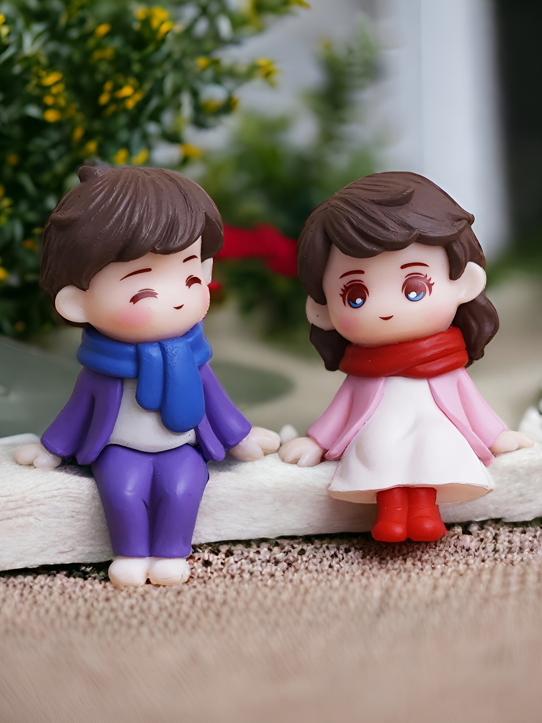 

Ascension 2 Pieces Mini Couples Figurine Showpieces, Blue