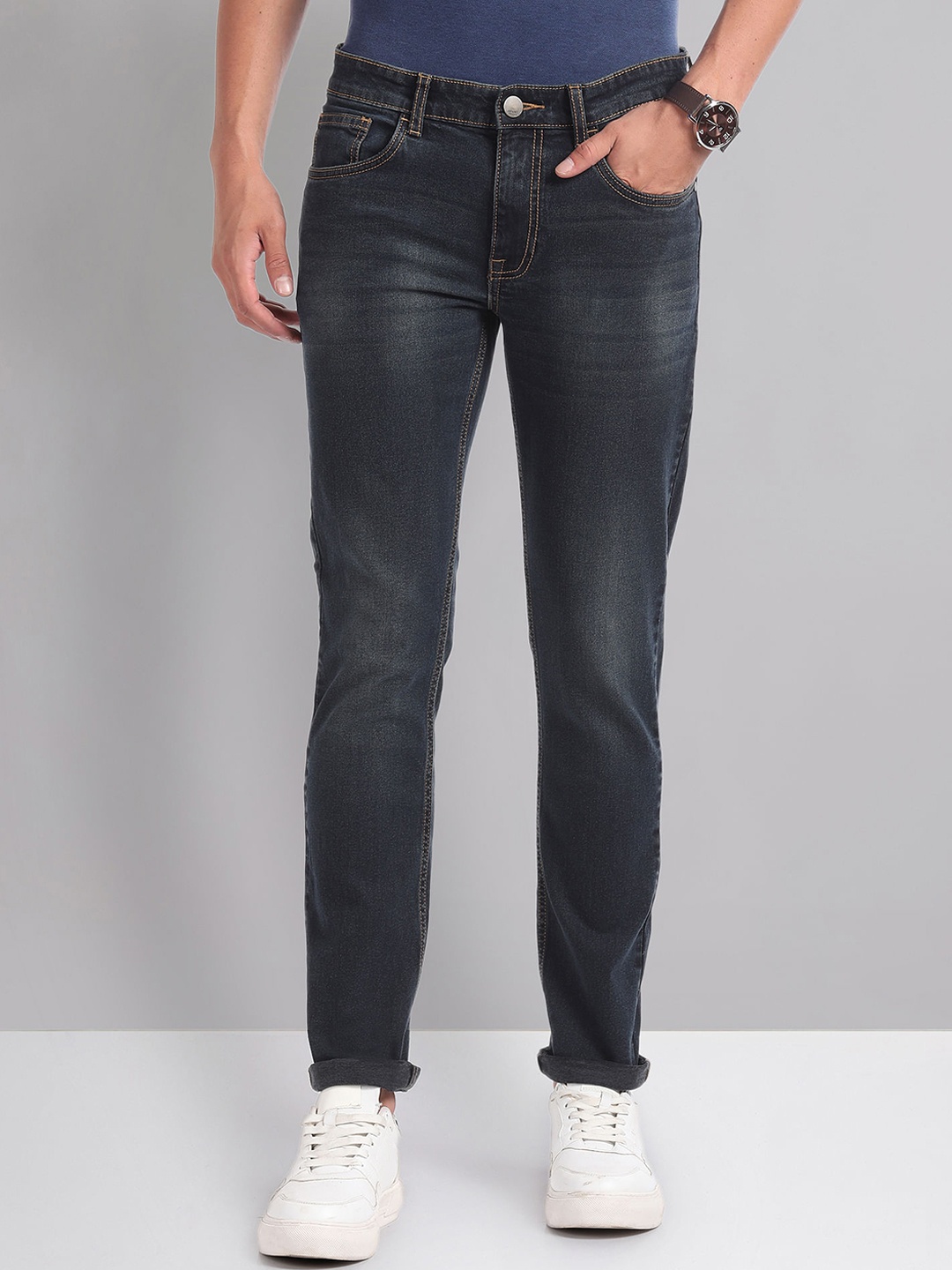

AD By Arvind Mid Rise Skinny Fit Jeans, Blue