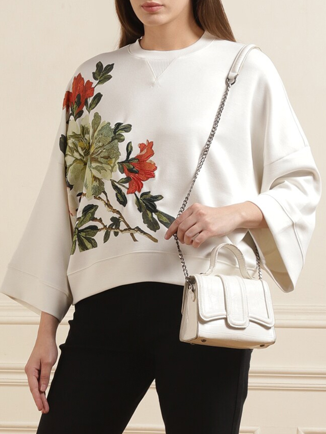

Ted Baker Floral Printed Sweatshirt, White