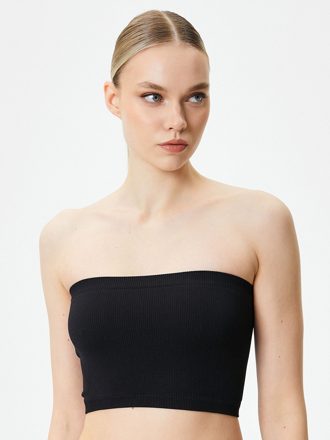 

Koton Bandeau Bra Medium Coverage Underwired Lightly Padded, Black