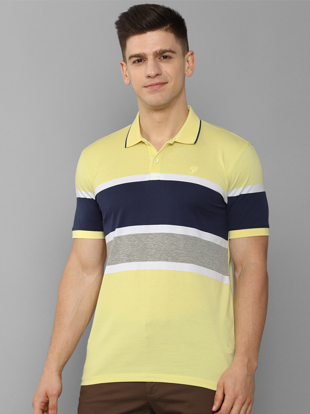 

Allen Solly Polo Collar Pure Cotton Casual T-shirt, Yellow