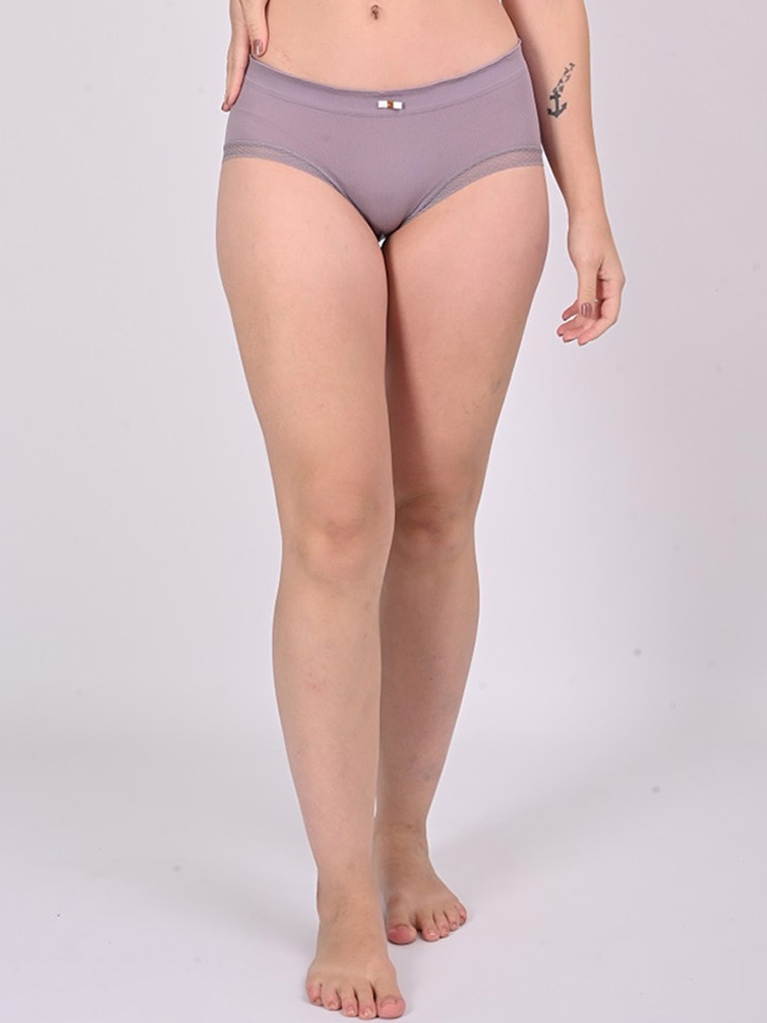 

MYYNTI Mid Waist Hipster Briefs, Purple