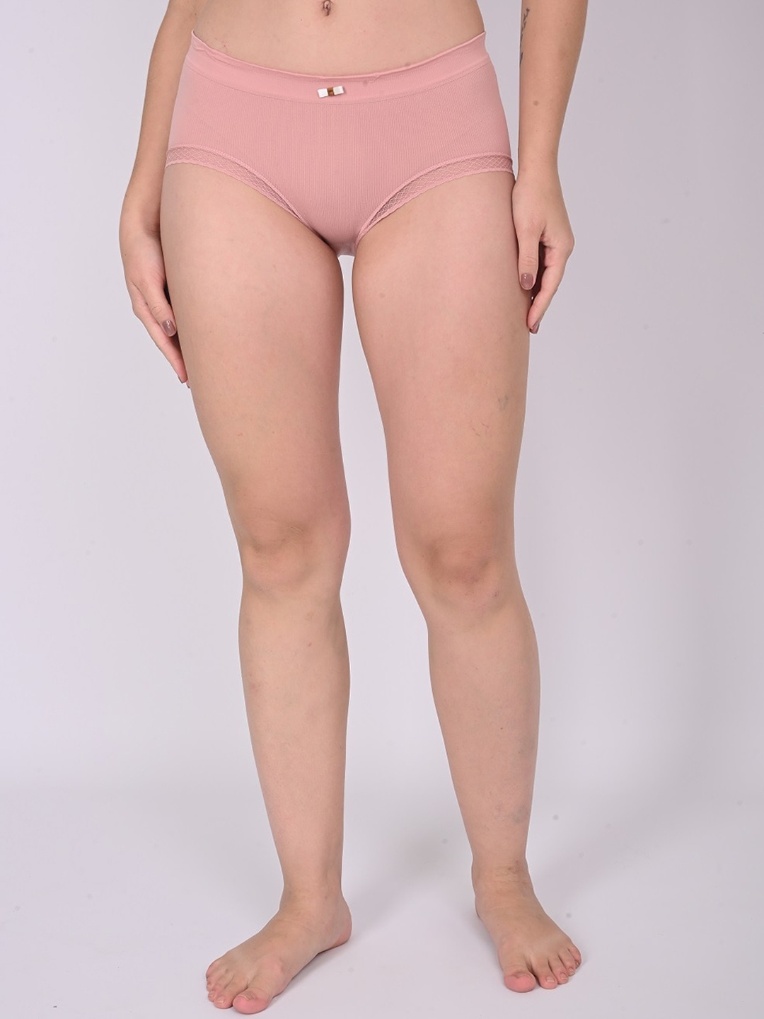 

MYYNTI Mid-Rise Anti Microbial Cotton Hipster Briefs, Pink