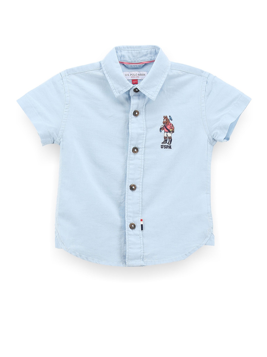 

U.S. Polo Assn. Kids Boys Classic Spread Collar Casual Shirt, Blue