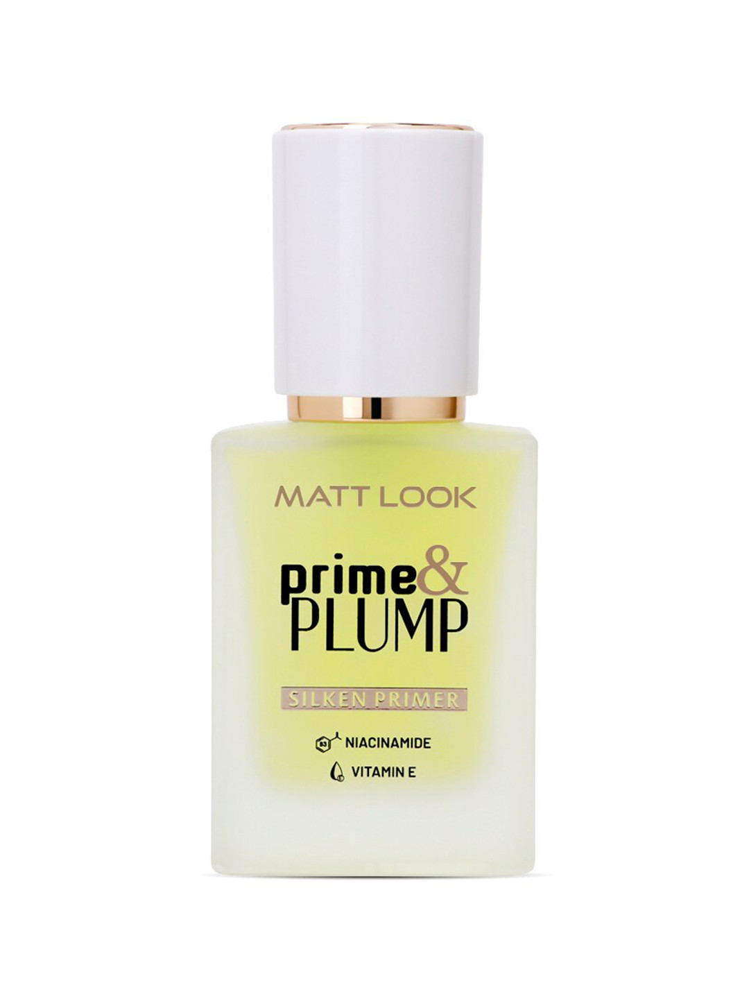 

MATTLOOK Prime & Plump Silken Primer With Vitamin E & Hyaluranic Acid, Yellow