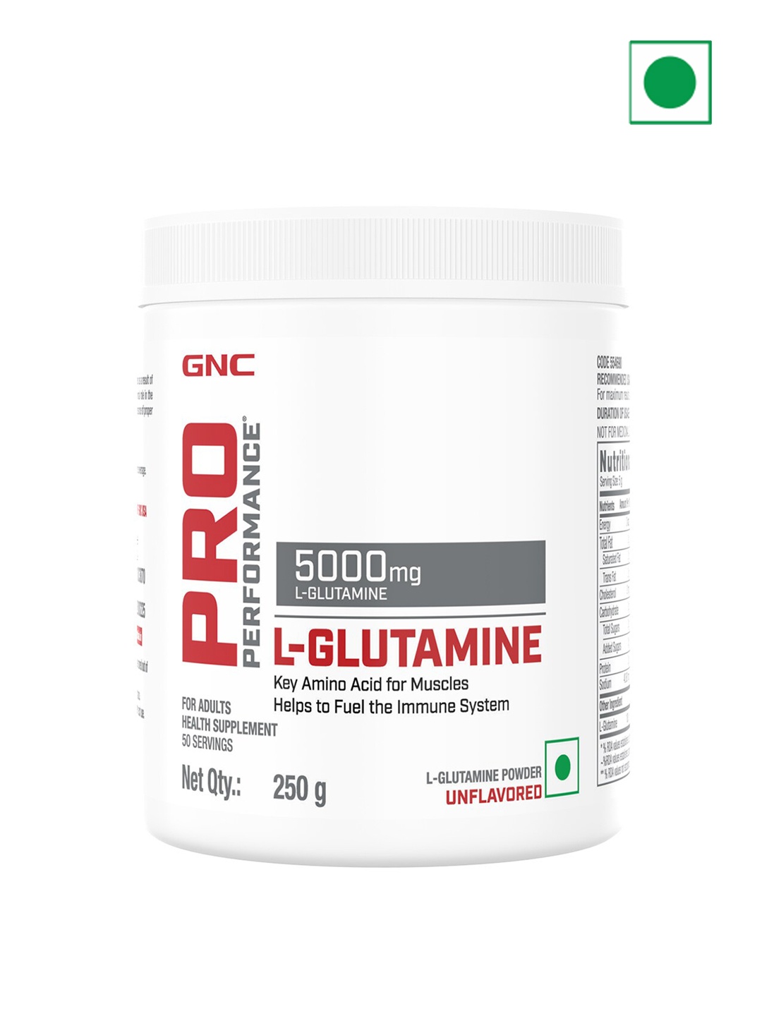 

GNC Pro Performance L-Glutamine Powder - 250 G, Red