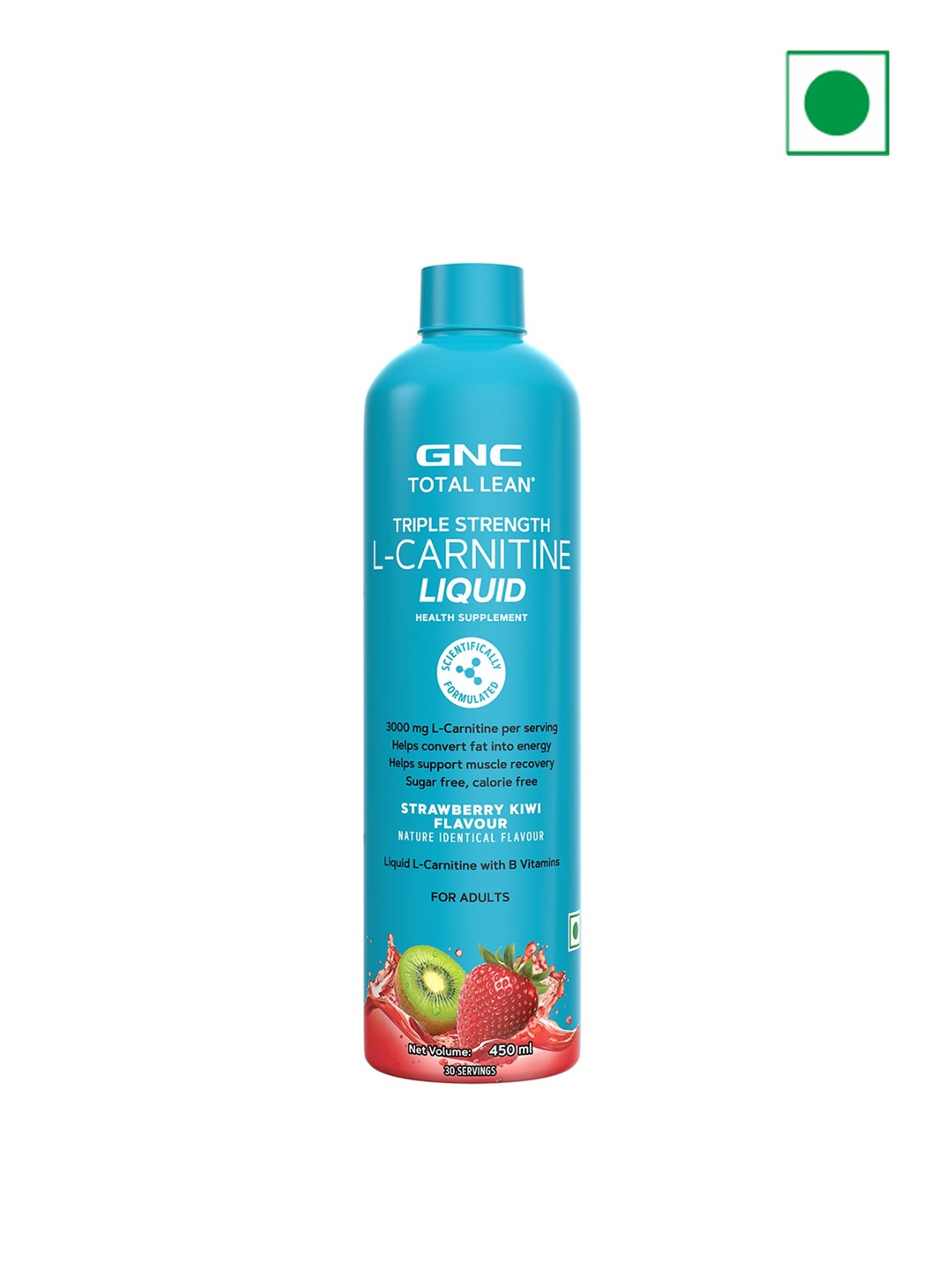 

GNC L-Carnitine Liquid Strawberry Kiwi - 450ml, Navy blue