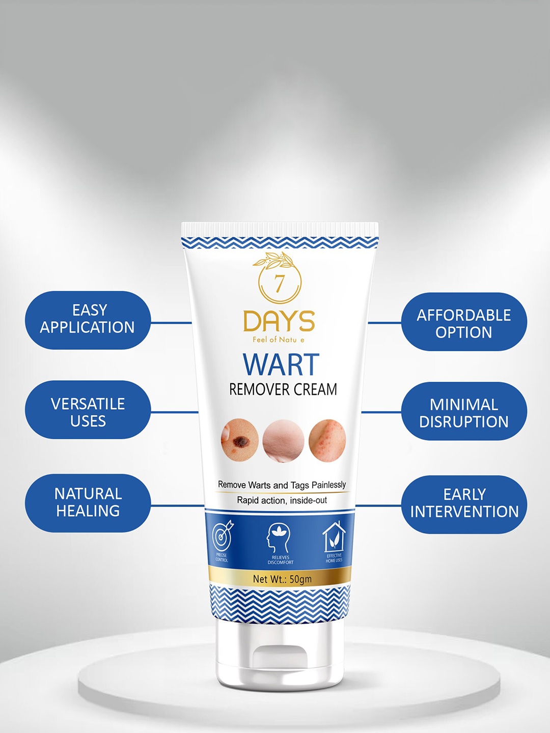 

7 DAYS Wart & Tags Painlessly Remover Cream - 50g, White