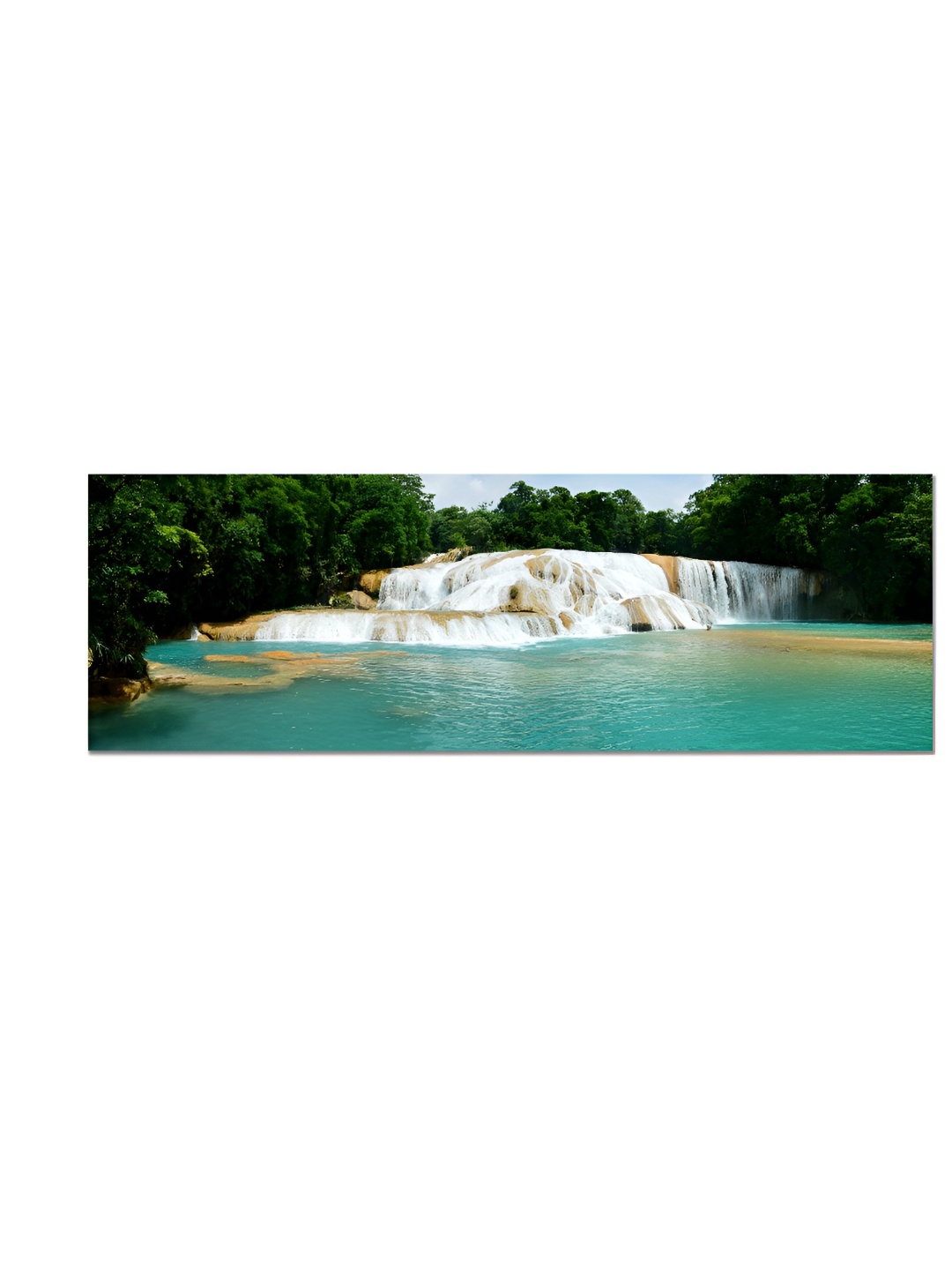 

Tamatina White & Blue Canvas Wall Photograph Wall Art