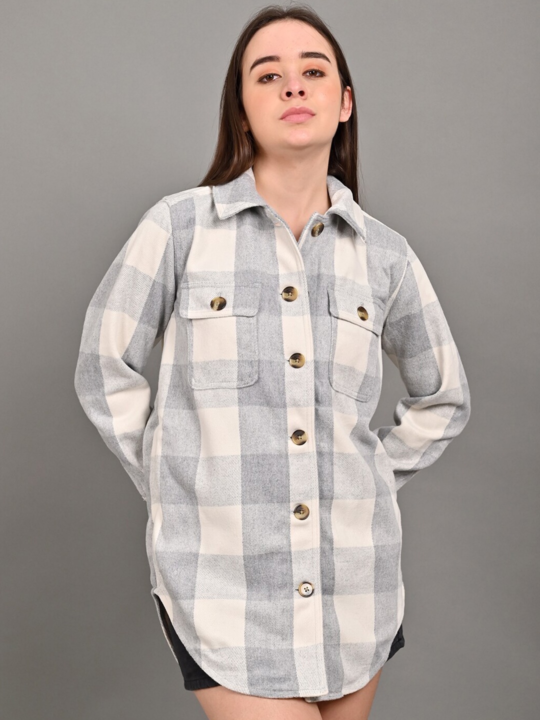 

NoBarr Comfort Checked Long Sleeves Casual Shirt, Blue