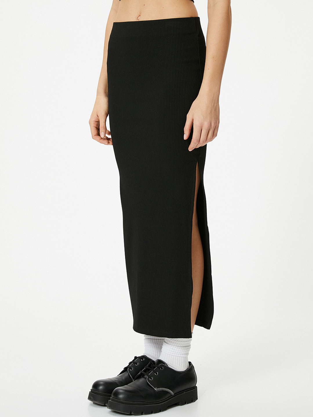 

Koton Pencil Maxi Side Slit Skirt, Black