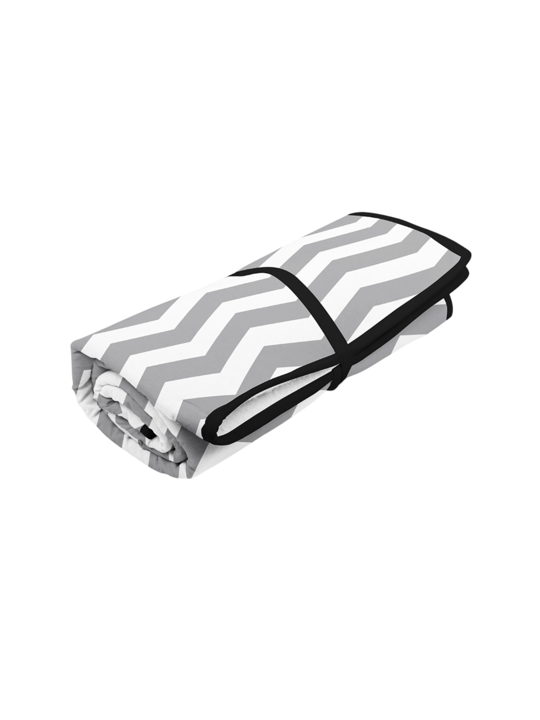 

Encasa Homes Grey & White Zig Zag Striped Pure Cotton Ironing Mat