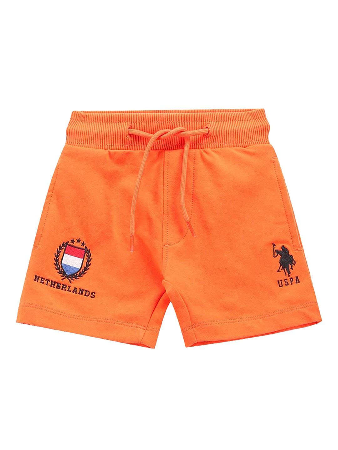 

U.S. Polo Assn. Kids Boys Mid-Rise Regular Shorts, Orange