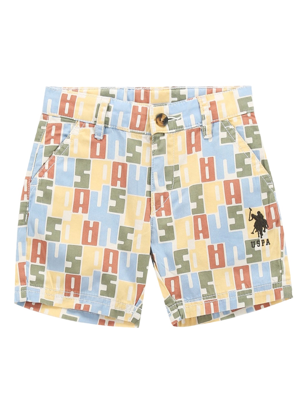 

U.S. Polo Assn. Kids Boys Printed Cargo Shorts, Yellow