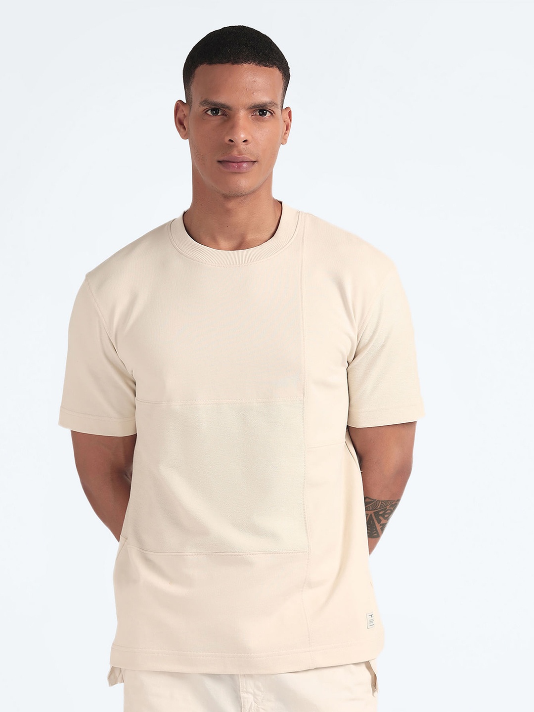 

Flying Machine Oversized Pure Cotton T-shirt, Blue
