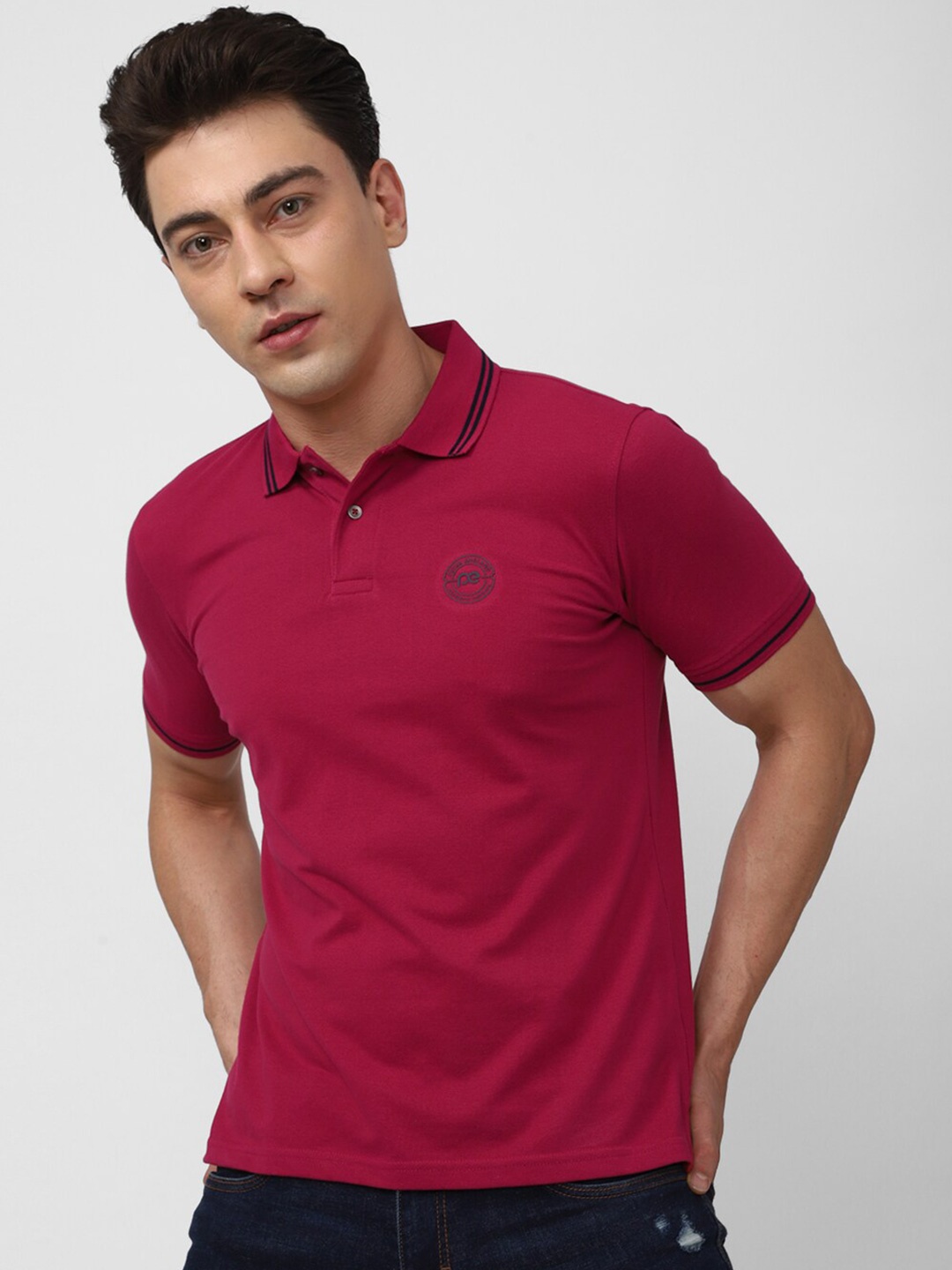 

Peter England Casuals Polo Collar Casual T-shirt, Red
