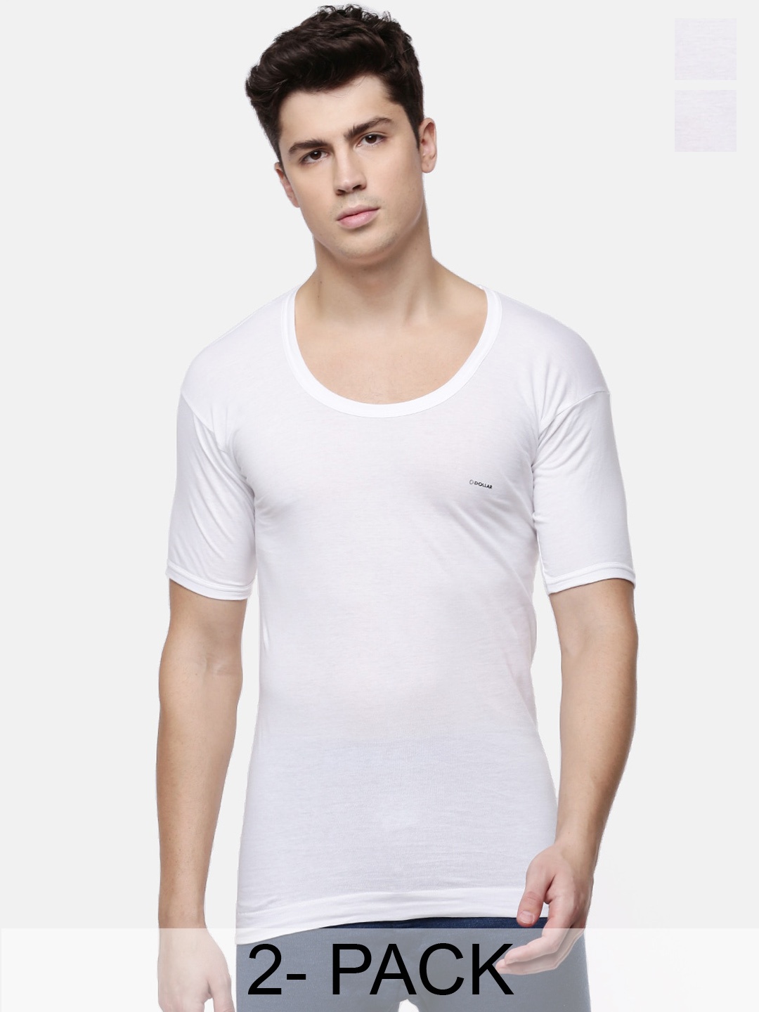 

Dollar Pack Of 5 Pure Cotton Sleeveless Innerwear Vests MLHVE-02-PO5-WHITE