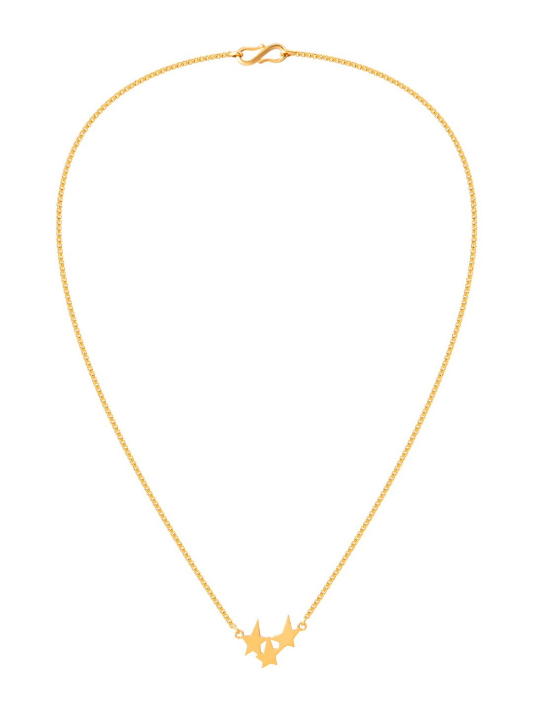 

BHIMA 22K Hallmark 916 Purity Yellow Gold Tristar Pendant Necklace