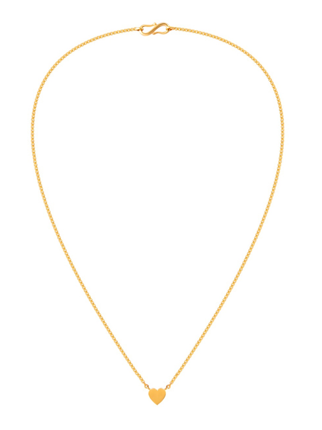 

BHIMA 22K Hallmark 916 Purity Yellow Gold Heart Pendant Necklace