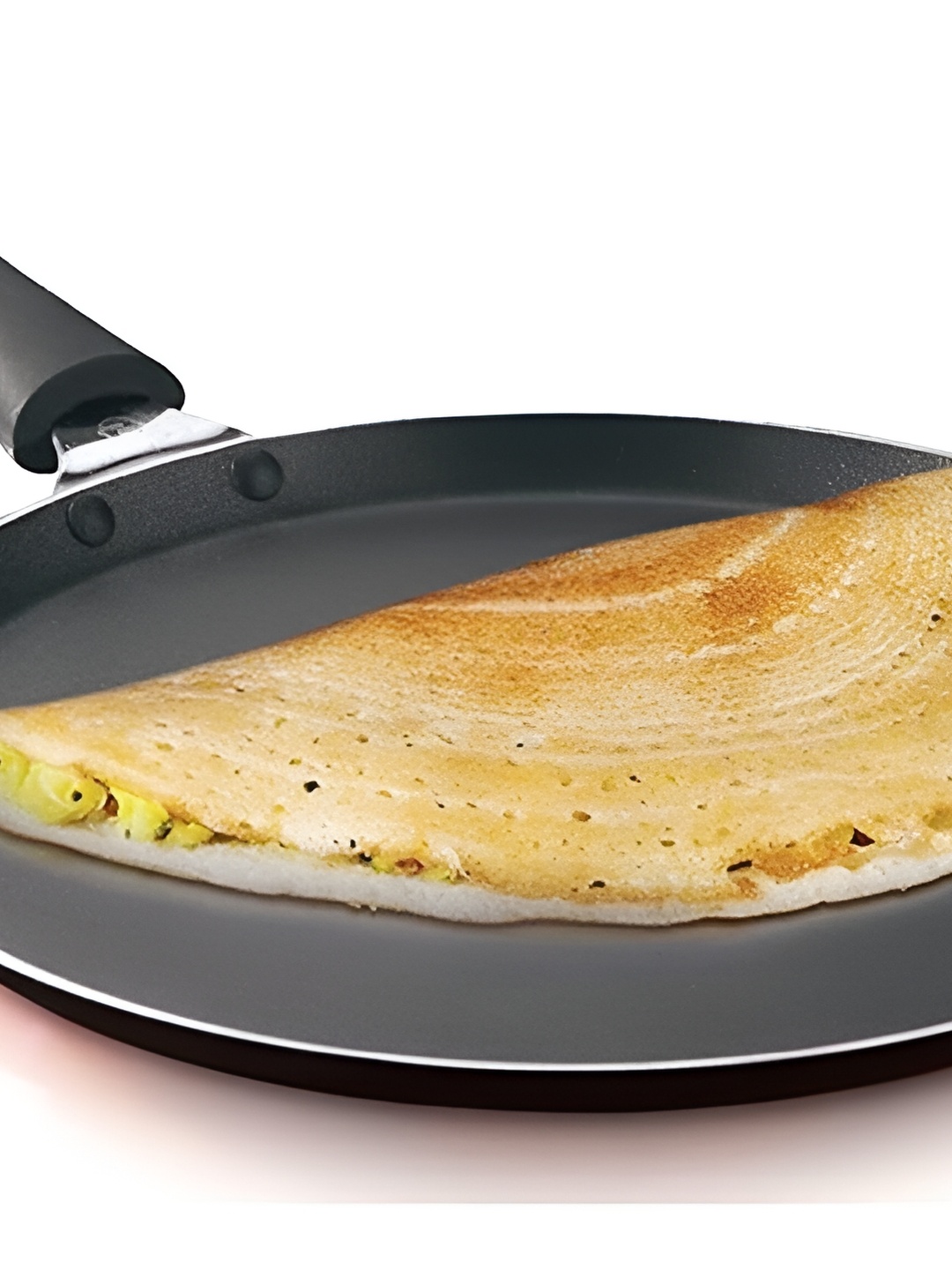 

RBGIIT Black Aluminium Dishwasher and Microwave Safe Frying Pan
