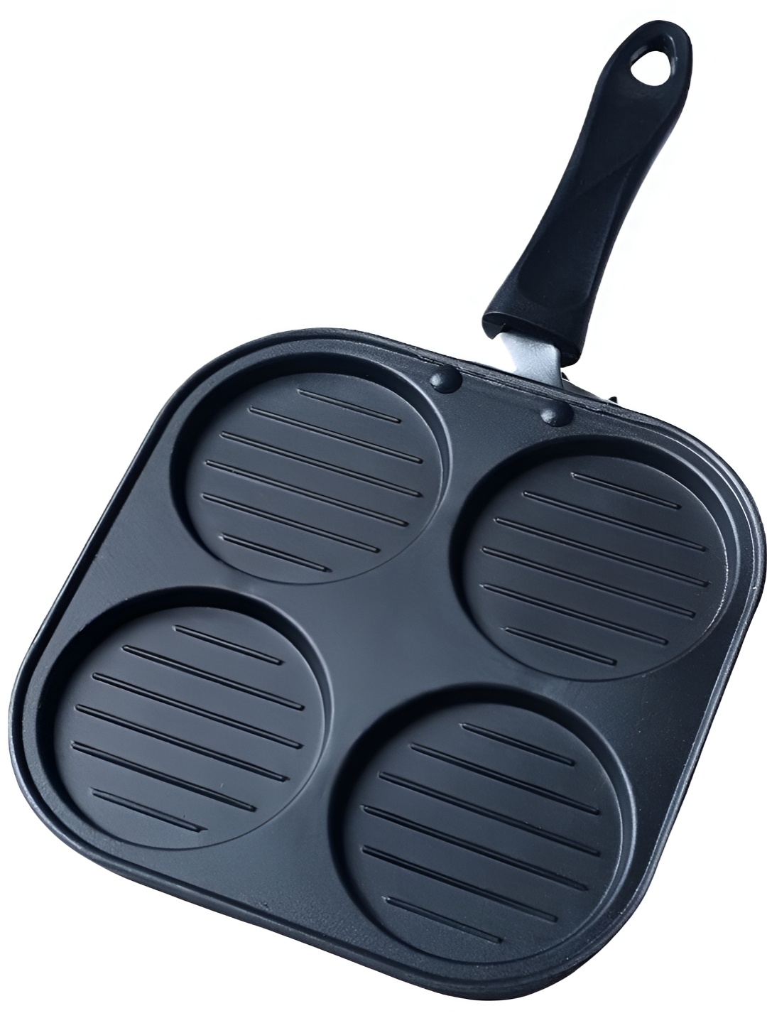 

RBGIIT Black Aluminium Dishwasher and Microwave Safe Frying Pan