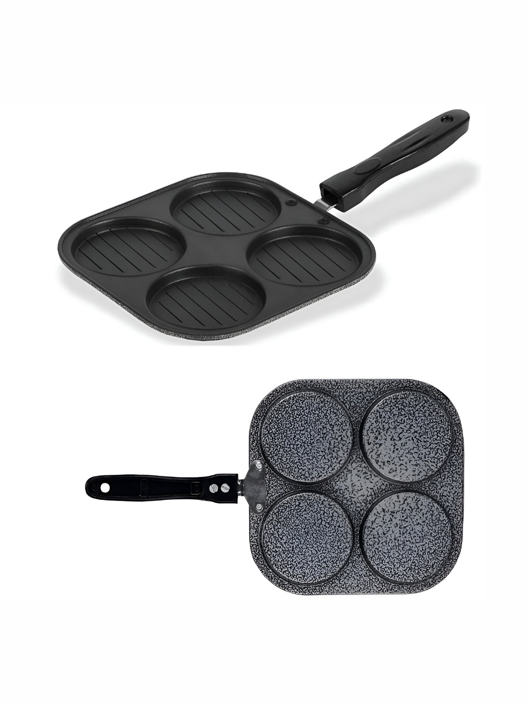 

RBGIIT Black Aluminium Dishwasher and Microwave Safe Frying Pan