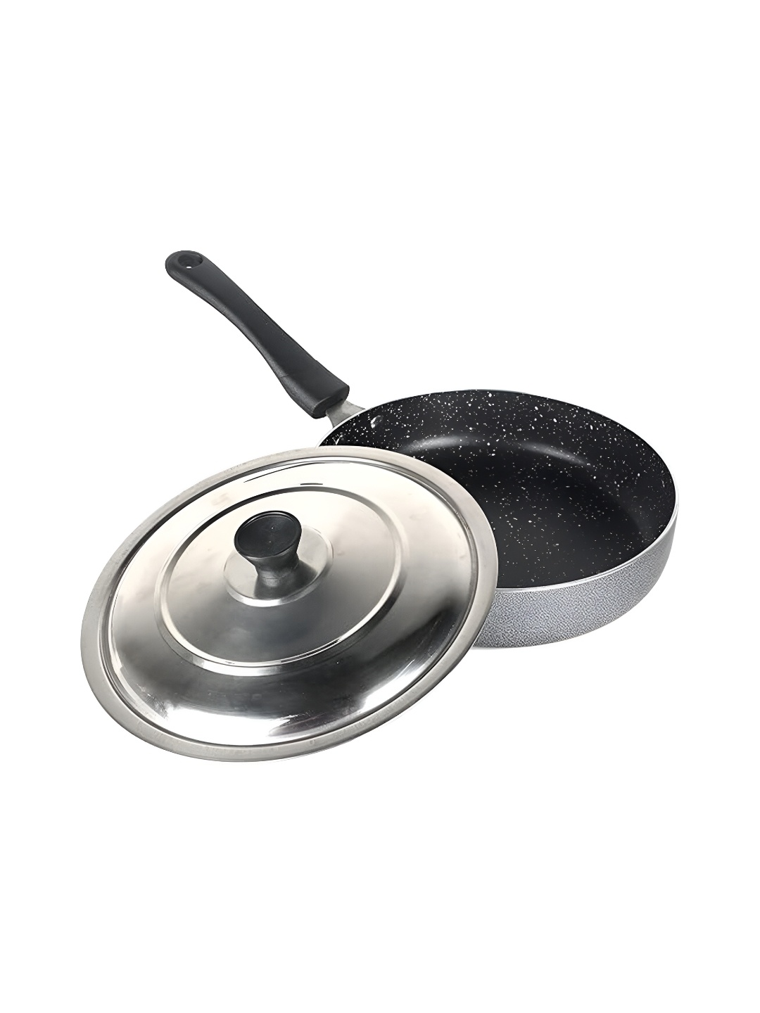 

RBGIIT Black Aluminium Dishwasher and Microwave Safe Kadhai or Wok