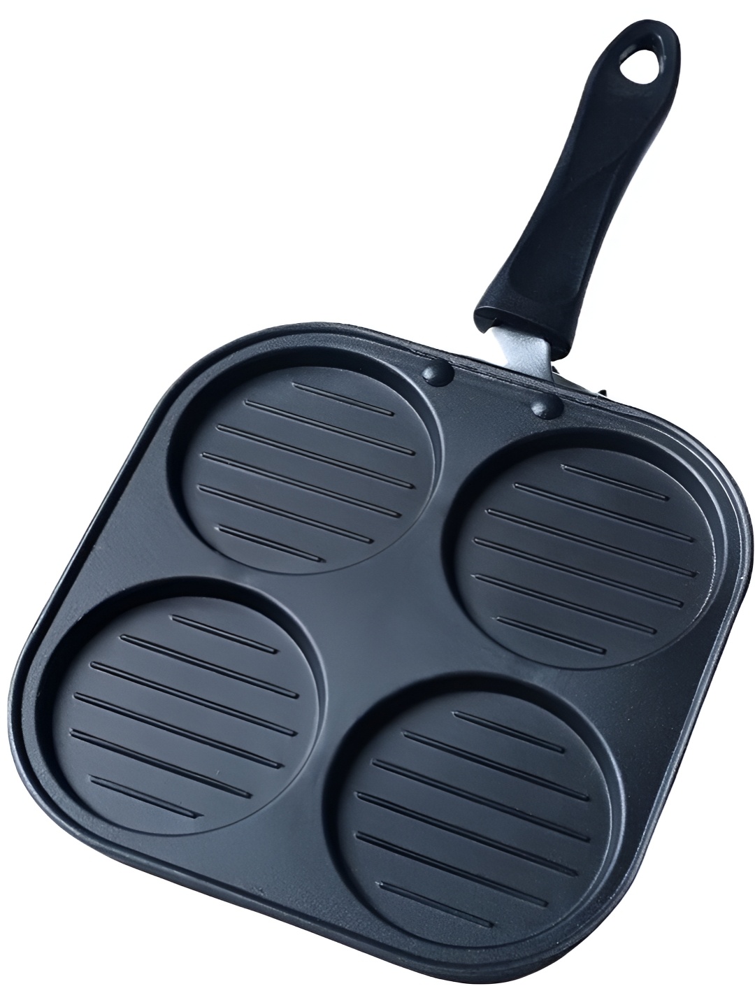 

RBGIIT Black Aluminium Dishwasher and Microwave Safe Frying Pan