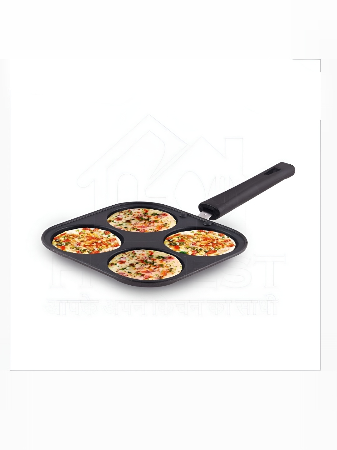 

RBGIIT Black Aluminium Dishwasher and Microwave Safe Frying Pan