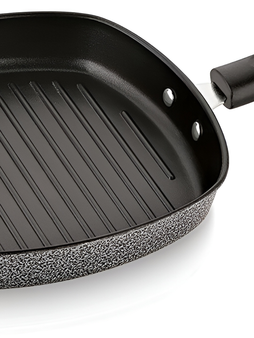 

RBGIIT Black Aluminium Dishwasher and Microwave Safe Frying Pan