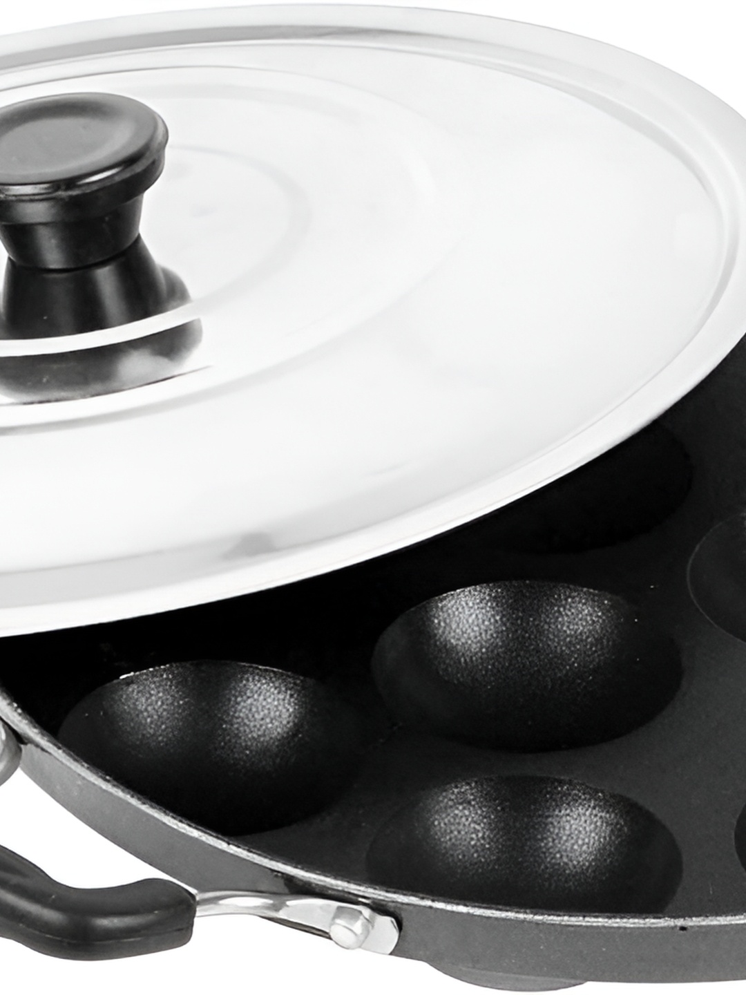 

RBGIIT Black Aluminium Dishwasher and Microwave Safe Idli Maker