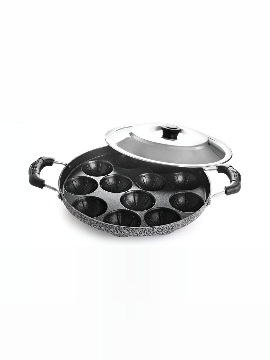 

RBGIIT Black Aluminium Dishwasher and Microwave Safe Idli Maker