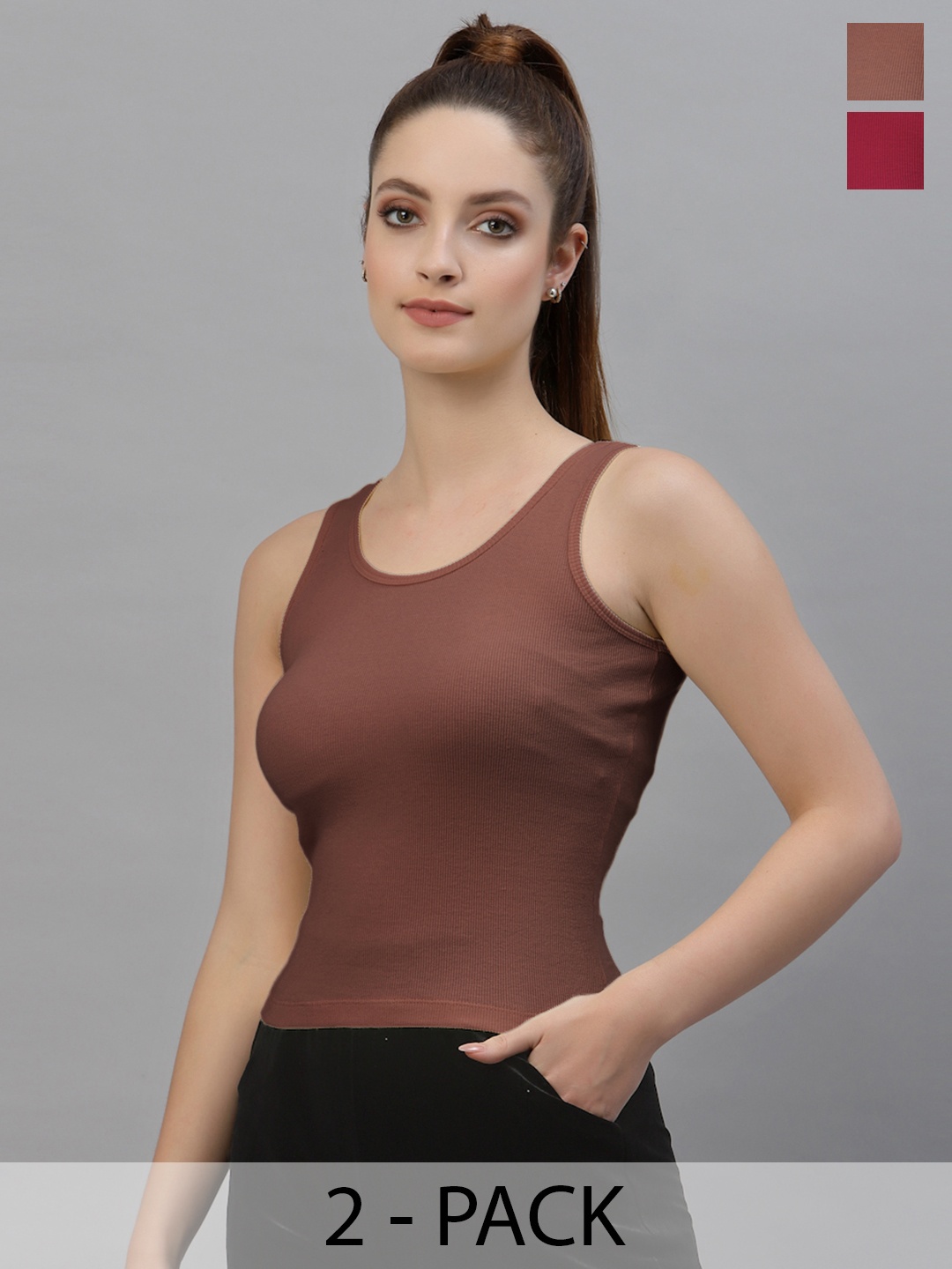 

Friskers Cotton Tank Top, Maroon