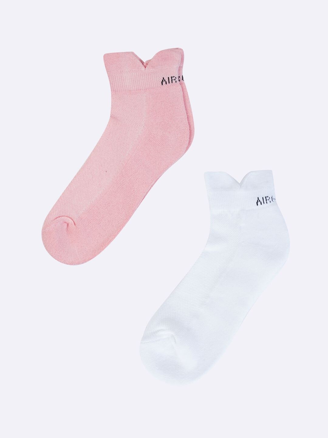 

AIR GARB Pack Of 2 Ankle-Length Socks, Pink