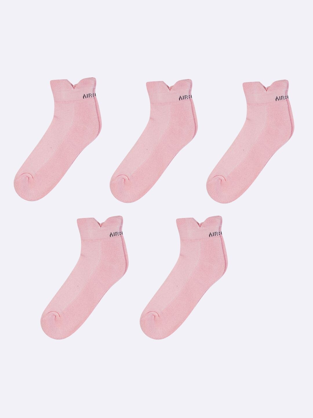 

AIR GARB Pack Of 5 Ankle-Length Socks, Pink