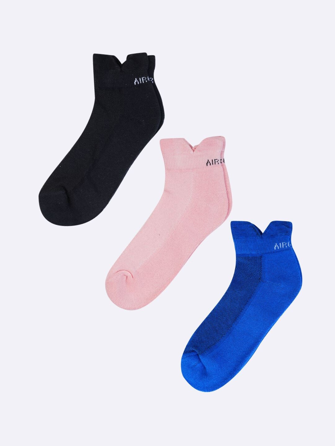 

AIR GARB Pack of 3 Comfort and Breathable Socks, Blue