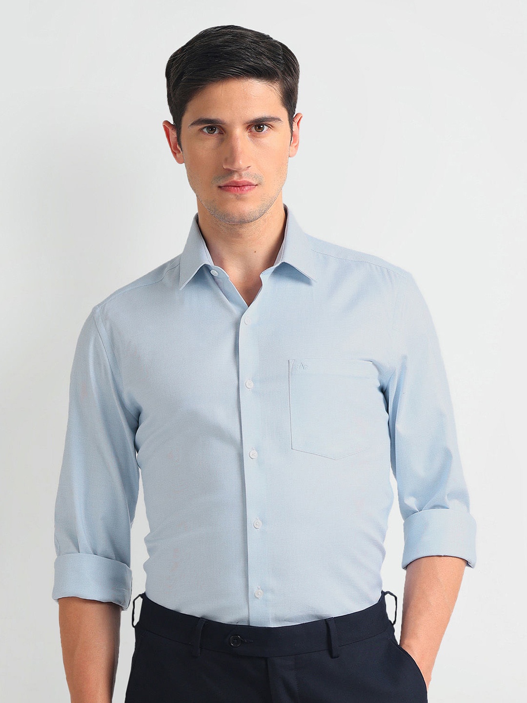 

Arrow Slim Fit Pure Cotton Formal Shirt, Blue