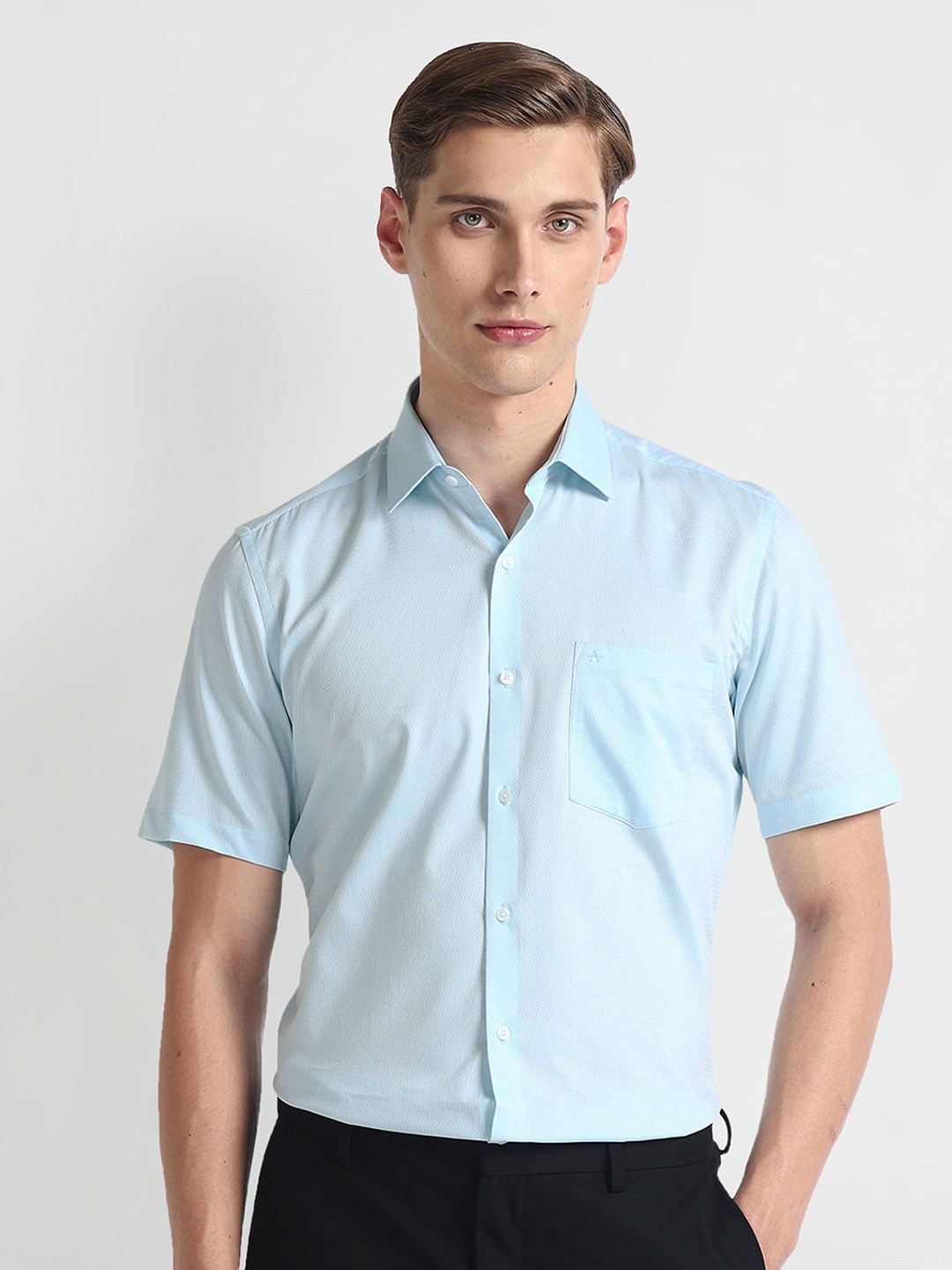 

Arrow Spread Collar Pure Cotton Formal Shirt, Blue