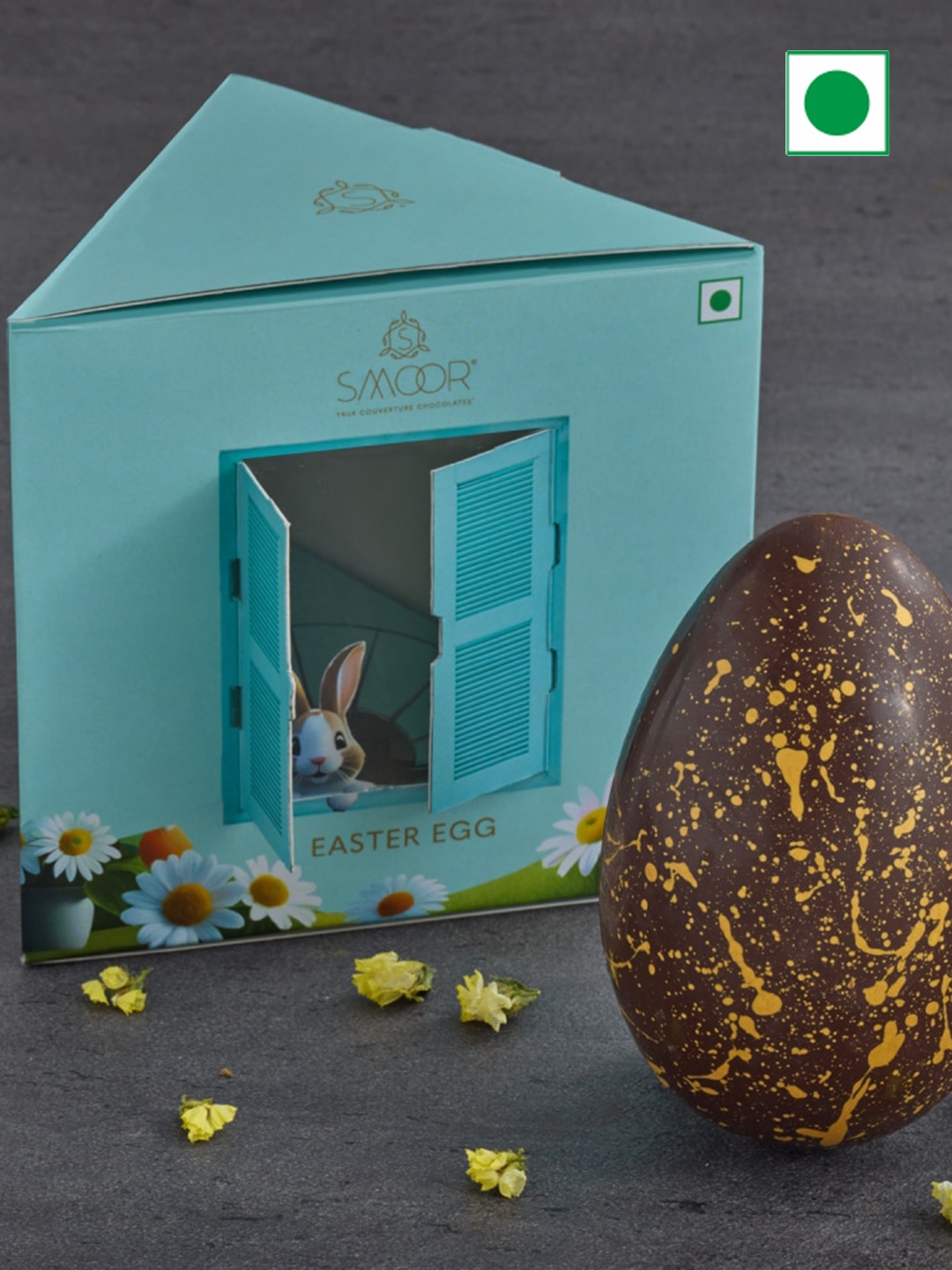 

SMOOR Easter Surprise Egg -140 Gm, Turquoise blue